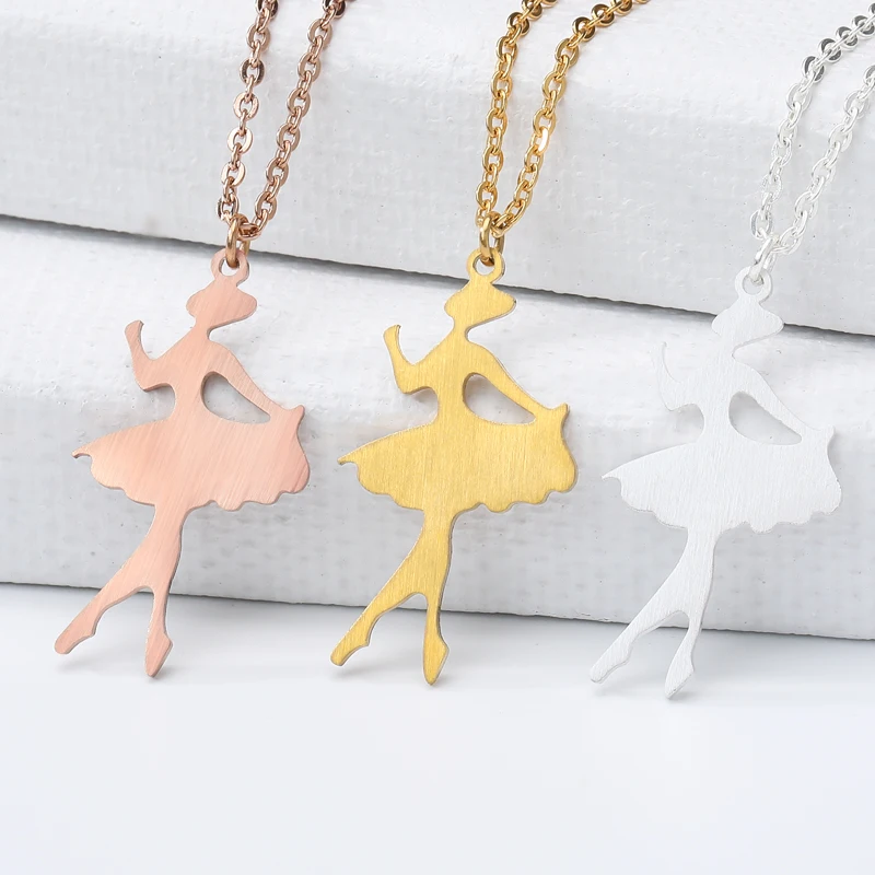 Трендовая балерина для девочек подвеска фигурного катания ожерелье женщин