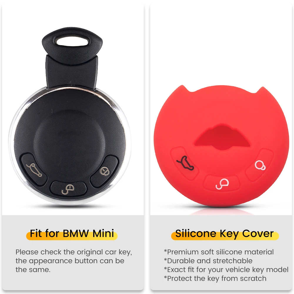 KEYYOU силиконовый чехол для ключей от машины защитная кожа BMW Mini Cooper R60 R56