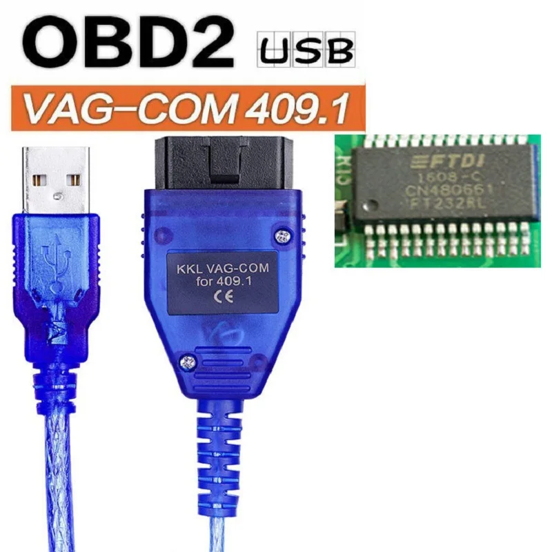 Диагностический кабель VAG409.1 VAG409 для VW Audi Skoda Seat OBD2 USB диагностики автомобиля 409 1
