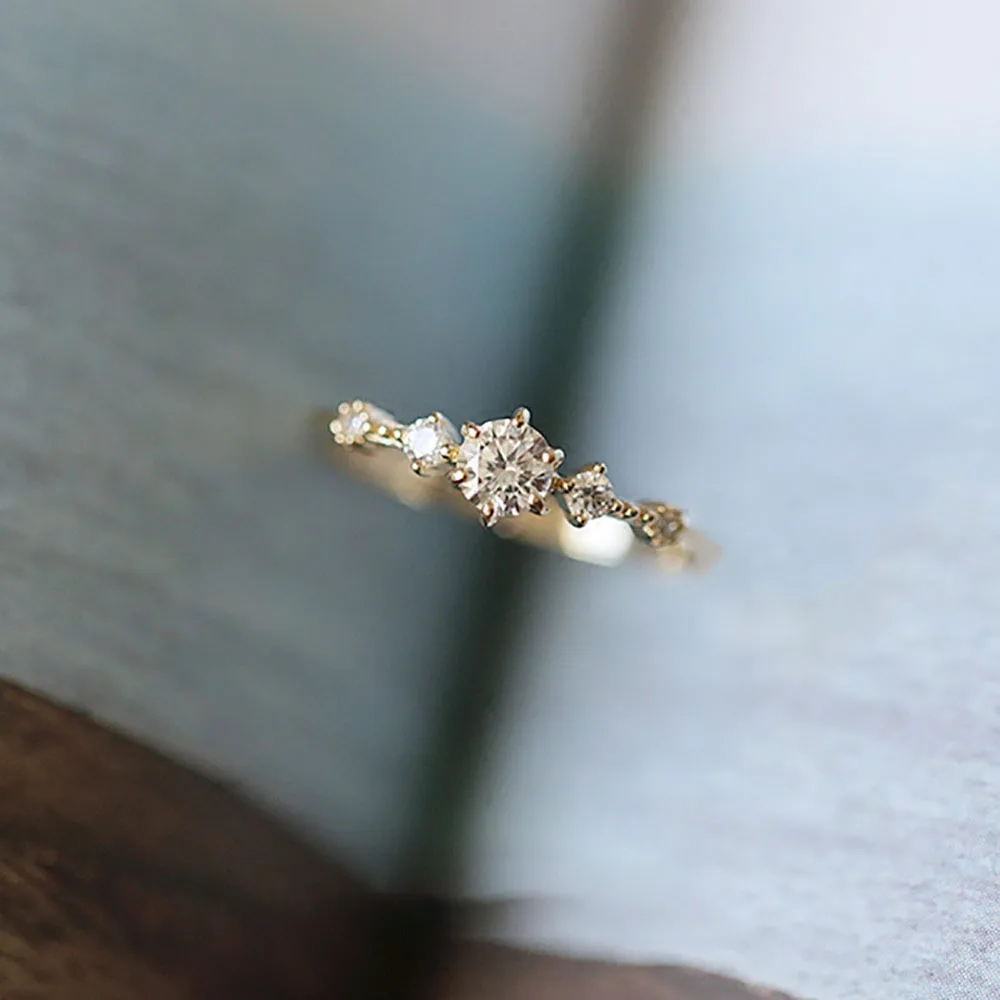 Модные обручальные кольца на палец с бабочкой и цветами кристаллами для женщин