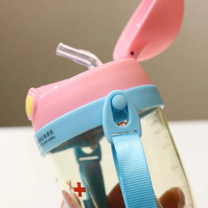 360 мл дети кружки с соломинкой Для обучения питью чашка ремешком флип крышкой