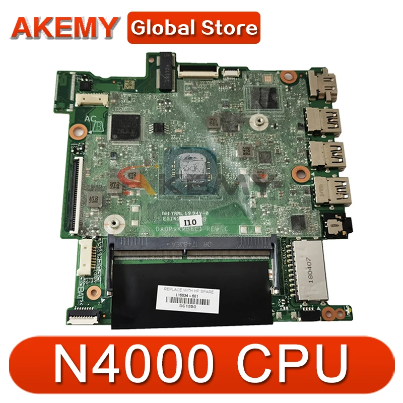 

Для HP поток 14-сертификатом от сертификационной материнская плата портативного компьютера с N4000 процессор L16634-601 L16634-001 DA0P9KMB6C1 DDR4 мб 100% тестир...