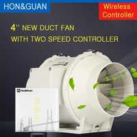 honguan 4 220v silent wireless controller inline duct fan mixed flow smart air extractor for bathroom kitchen ventilation
