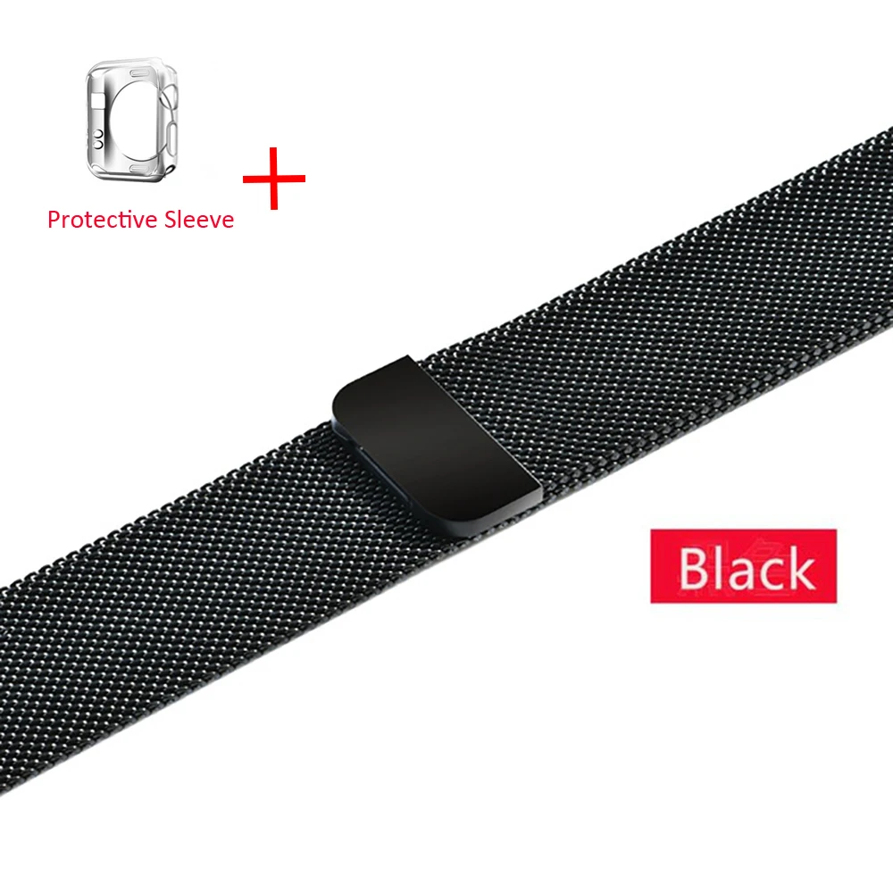 With Case G Leecnuo ремешок для часов для Apple Watch 42 мм, 38 мм, ремешок для часов, Миланская петля, браслет ремешок для наручных часов iWatch серии 1/2/3 - Цвет ремешка: With Case G