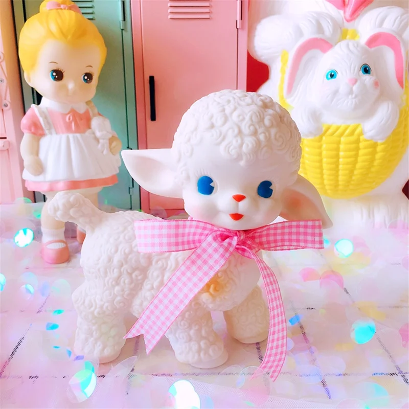 

Classical Lamb Plush toy Adorable Sheep Cosplay Stuffed Toys Showa Bow Sheep Girl Sweet Heart Decoration gift for Girl birthday
