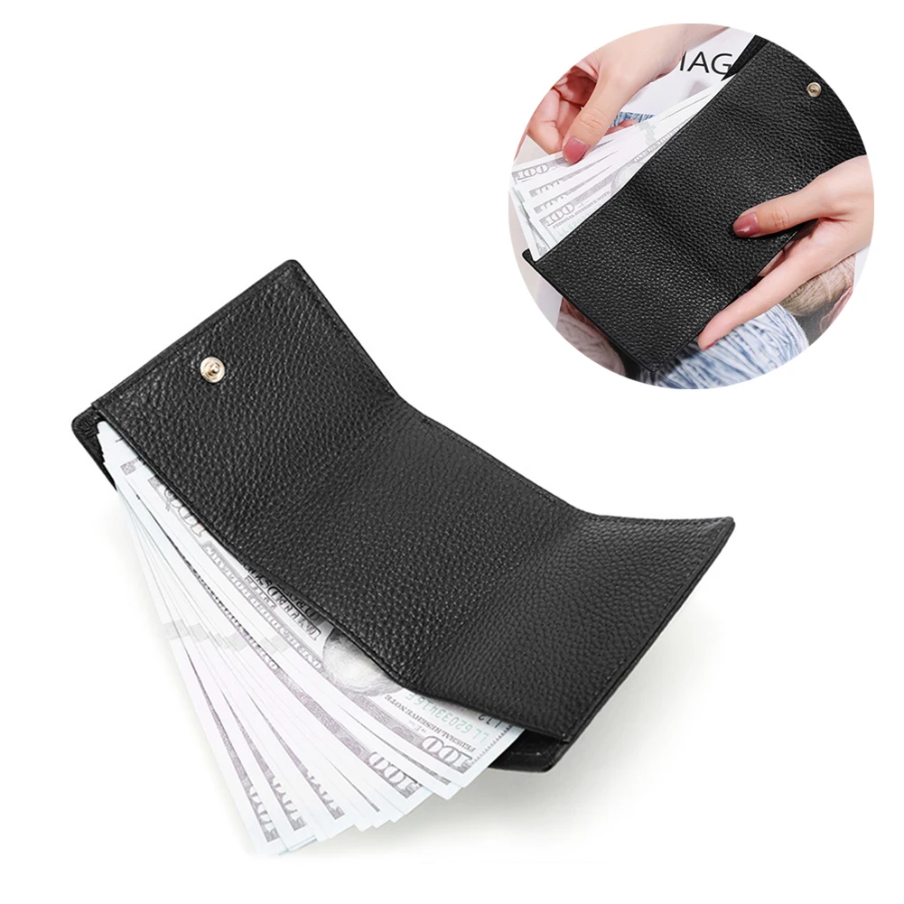 Женские кошельки Модный маленький кошелек из натуральной кожи с мини карманом