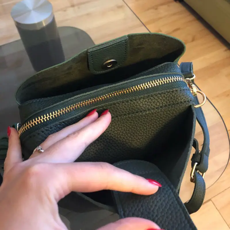 New Fashion Scrub Women Bucket Bag Vintage Tassel Messenger High Quality Retro Shoulder Simple Crossbody Tote | Багаж и сумки