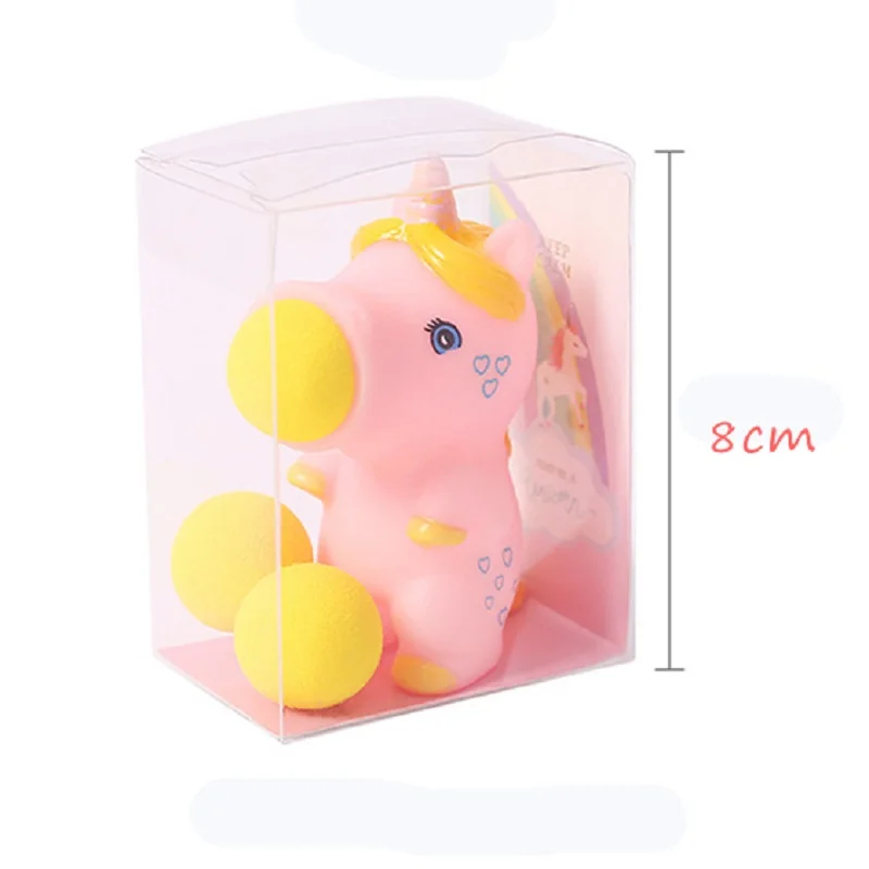 Каваи мультфильм Единорог игрушка мягкие шутеры сжимаются шалость смешная паста