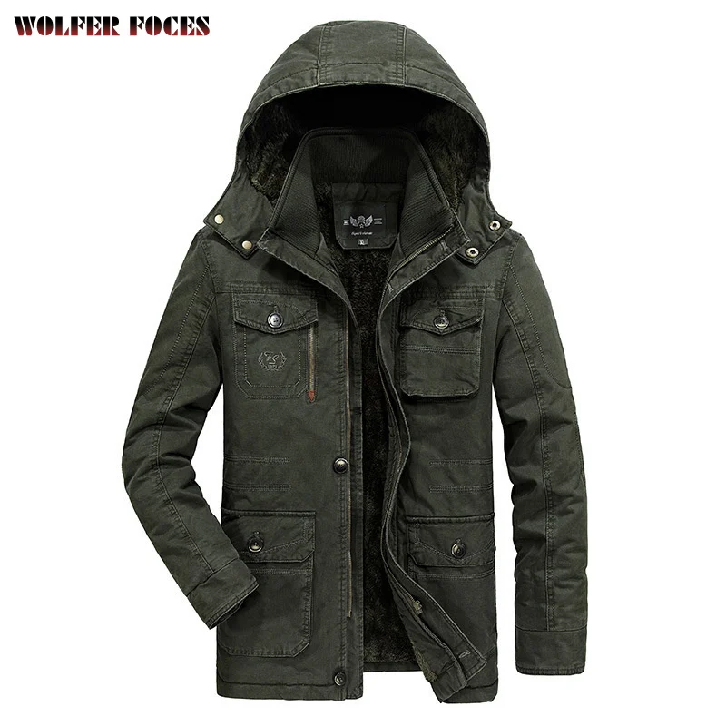 2022 Listing Men's Mid-length Winter Jacket Large Size Style Cotton-padded Jacket  L- 6XL Trend Cotton Heating Windproof Coats