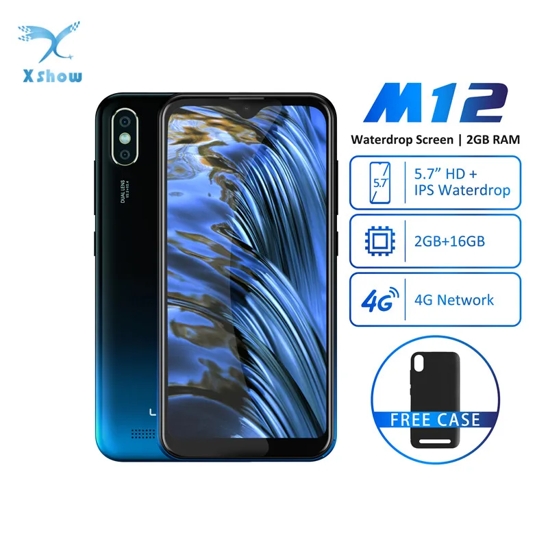 Leagoo M12 смартфон с 5 7 дюймовым дисплеем четырёхъядерным процессором MT6739ww ОЗУ 2 Гб