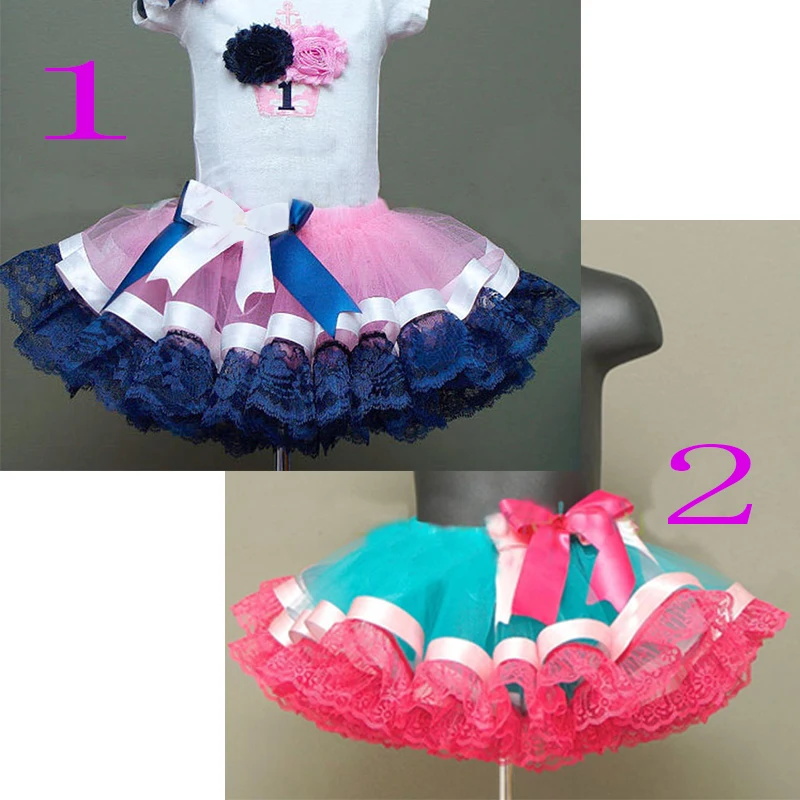 

Girl Kids Dance Party Cute Bow-knot Mini For Children Lace Princess Soft Bubble Skirt