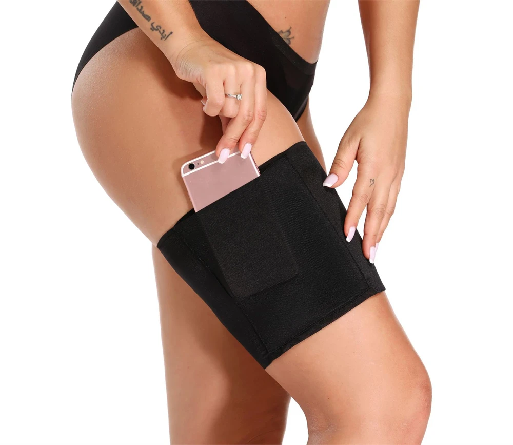 Women Anti-Chafing Thigh Bands Silicone Anti Slip Socks Mobile Phone Bag Elastic Leg Warmer Anti-Friction Ladies Card | Женская одежда