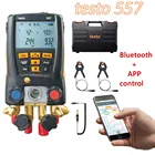 Охлаждения датчика цифровой набор коллектора для Testo 557 с зажимом зонды с Bluetooth и внешний вакуумный манометр
