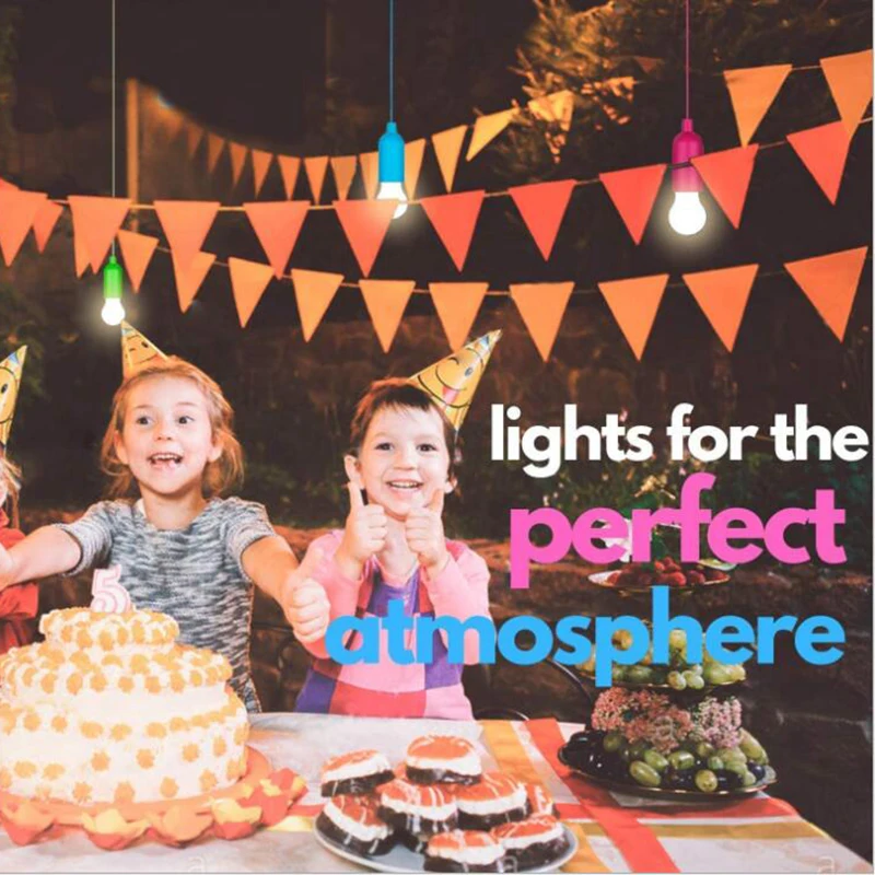 

LED Outdoor Camping Light Portable Retro Lighting Bulb Battery Power Emergency Tent Lamp for Garden Yard Christmas Holiday Decor