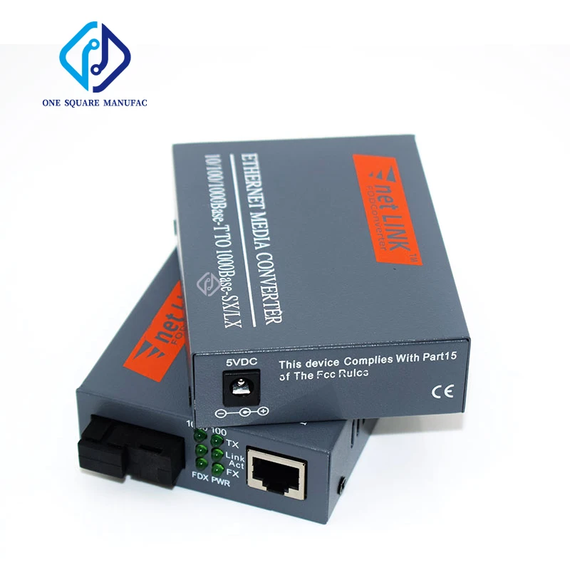 NetLink HTB-GS-03 A/B fiber медиаконвертер 20 км 10/100 Мбит/с SC RJ45 одномодовый порт трансивера