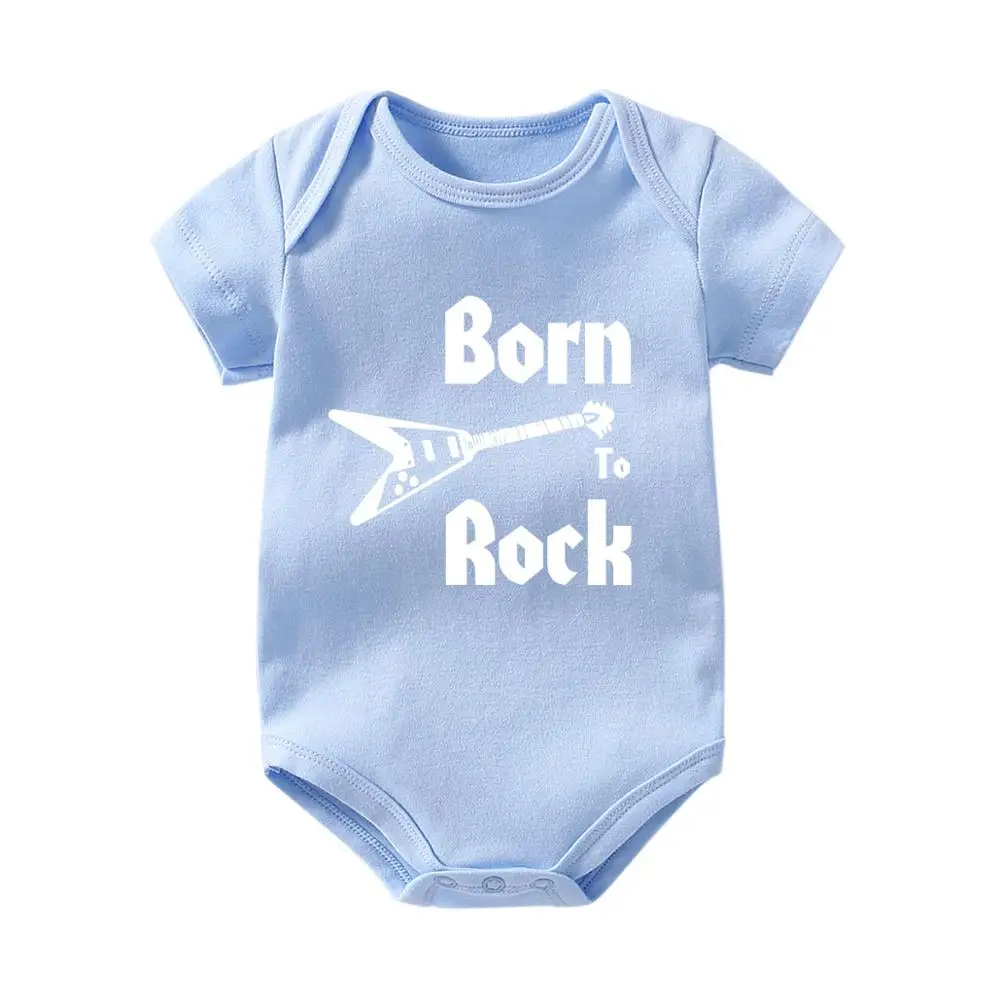 Боди с короткими рукавами YSCULBUTOL Born to Rock Band Guitar Rockstar Baby| |