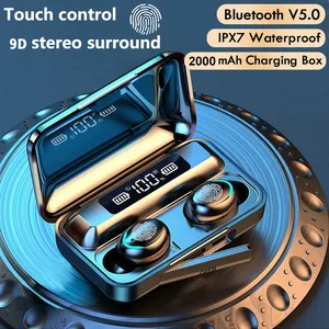 tws bluetooth 5 0 earphones 2200mah charging box wireless headphone 9d stereo sports waterproof earbuds headsets with microphone free global shipping