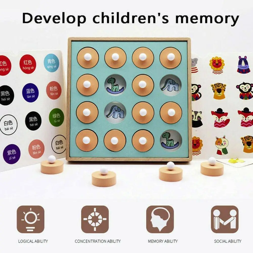 

Wooden Boxed Memory Chess Logical Thinking Training Children's Brain Intelligence Development Puzzle Early Educational Gifts