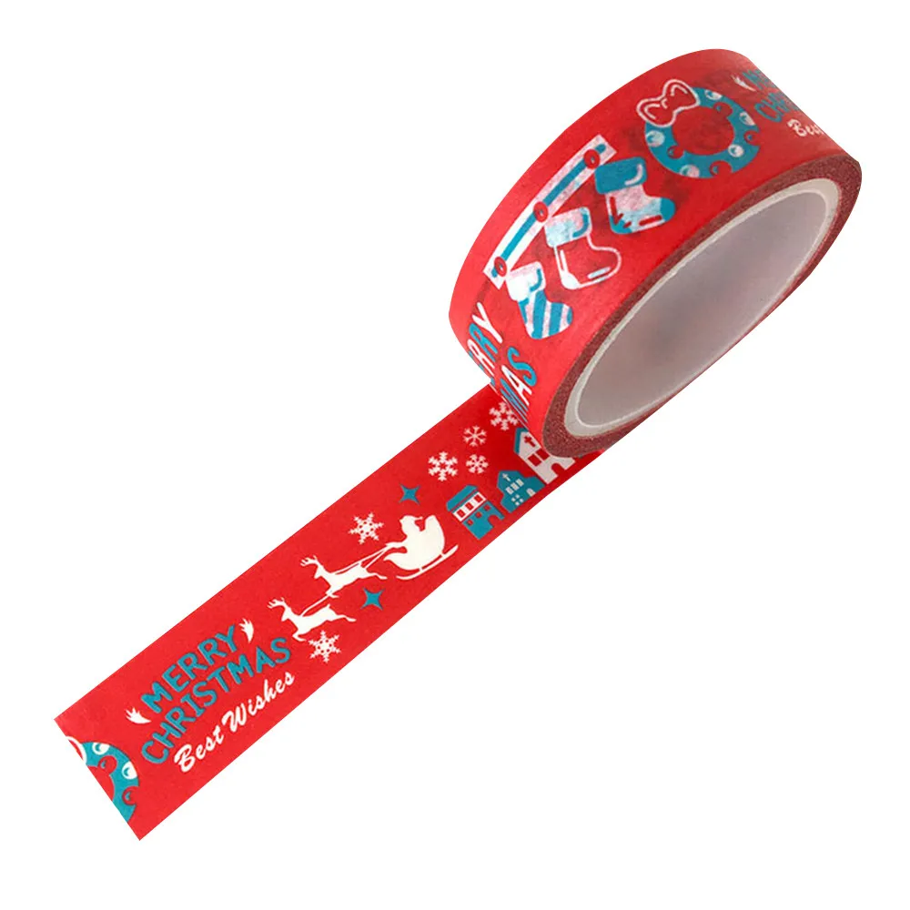 1PC Decorative Snow Deer Christmas Tree Washi Tape Set Rice Paper DIY Scrapbooking Adhesive Masking Stationery 2020 64P | Дом и сад