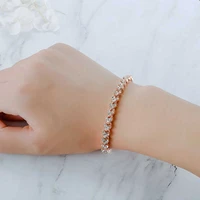 fashion luxury crystal zircon chain bracelet couples romantic bracelet women charm cuff bangle jewelry gift