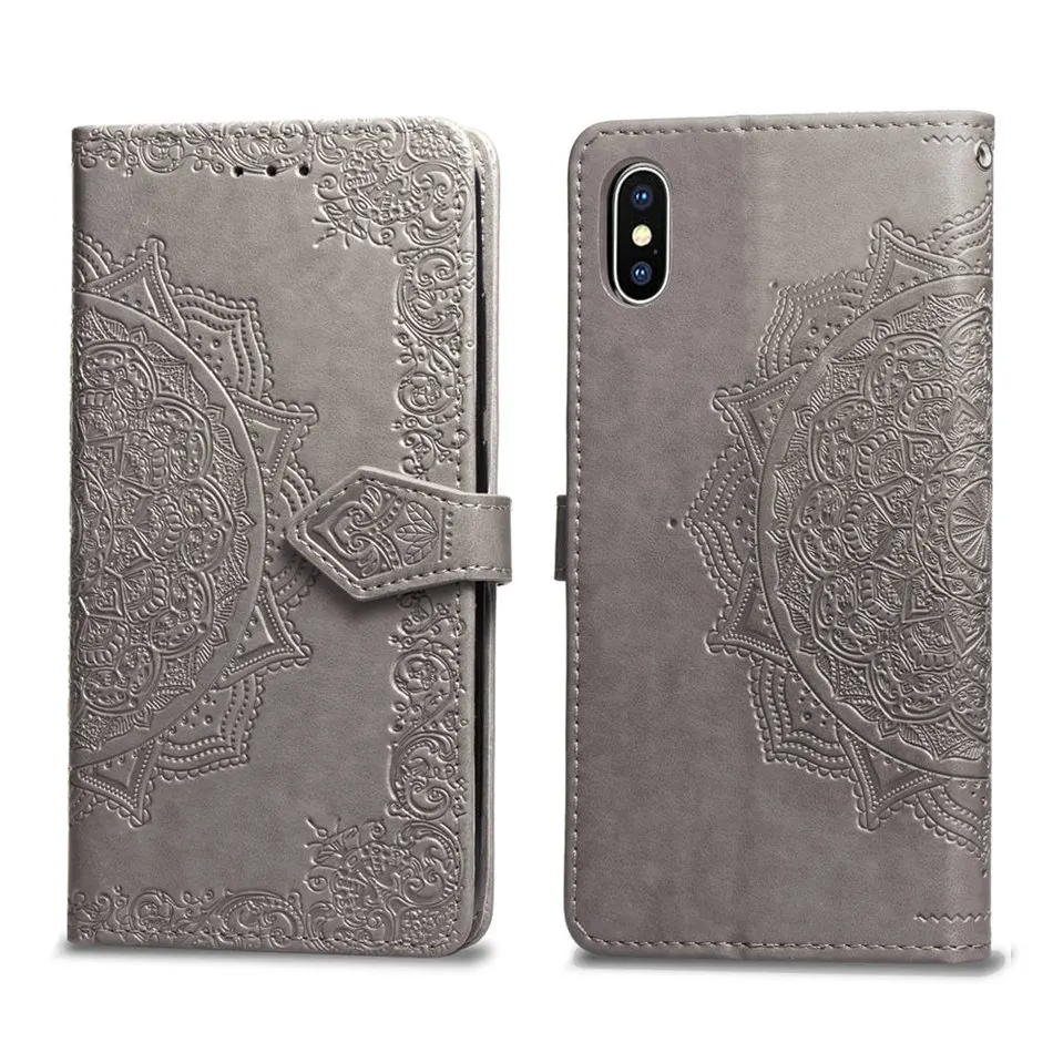 Чехол-книжка для Apple iPhone 11 Pro Max X XS XR 8 7 Plus 5 S SE 6 6S милая Мандала из искусственной кожи чехол-бумажник для телефона новинка DP05F