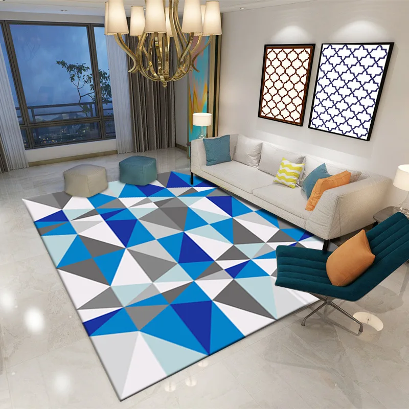 

Personality Creative Geometric Printing rugs Living Room decor Carpets Living Room Baby Crawling Mat Machine Washable Carpet Rug