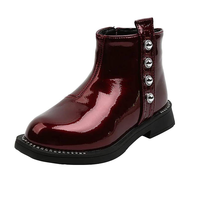 Зимние ботинки для девочек новинка 2020 британская принцесса блестящие