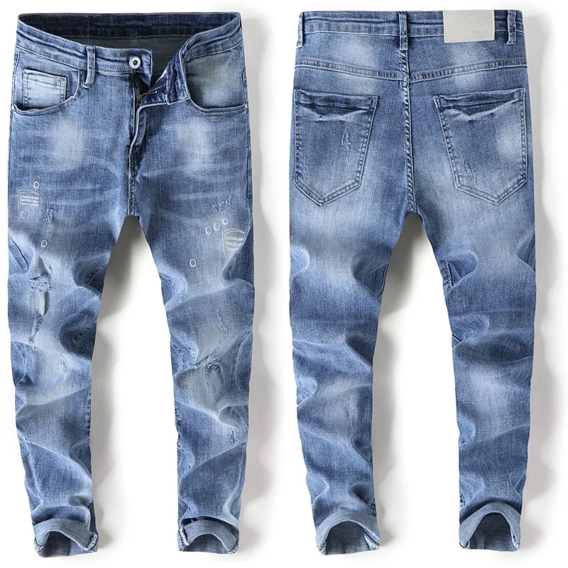 

holes men's jeans feet pants trendy a sells men's jeans