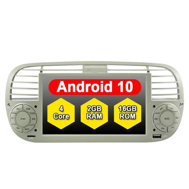 Автомагнитола 2DIN на ANDROID 10 0 со встроенным Wi Fi и DSP звуком для FIAT 500|Автомагнитолы| |