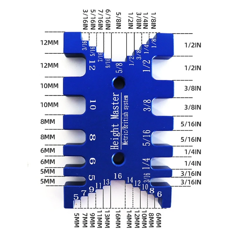 

High Precision Tenon Caliper Metric and Imperial Card Gauge Woodworking Router Saw Table Machine Measuring Tool Ruler Dropship