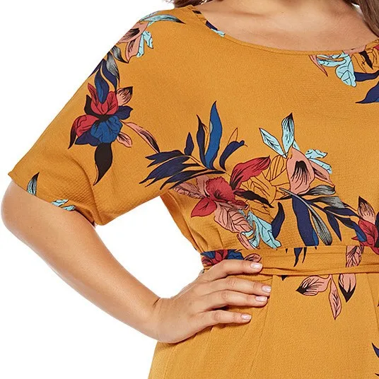 

Summer Long Dress Women Sexy Plus Size Elegant Floral Irregular Print O Neck Vintage Dresses Short Sleeve Beach Maxi Dress Robe