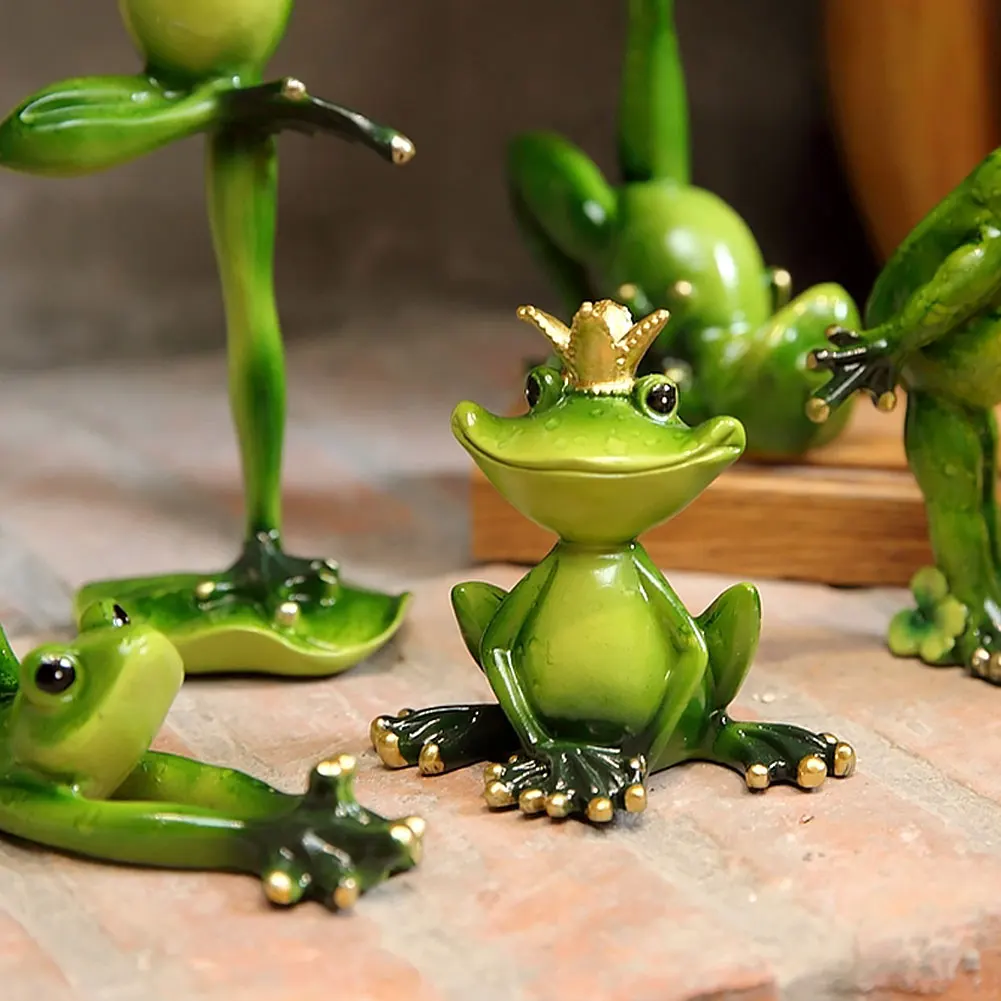 1 шт Резина Лягушка настольная миниатюрная фигурка декоративные лягушки