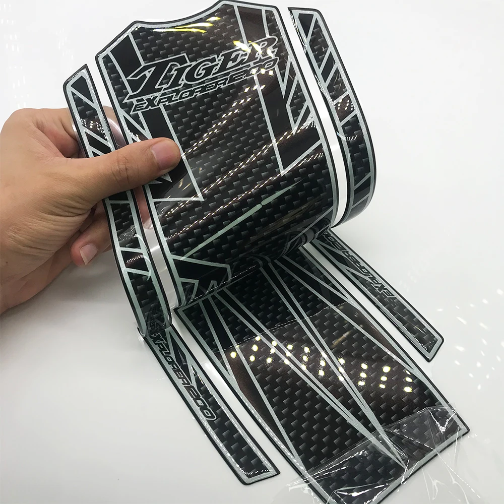 

For Triumph Tiger 1200 Explorer 2012-2017 Decals 3D Motorcycle Water & Fade Resistant Self-adhesive Fish Bone Decal Sticker