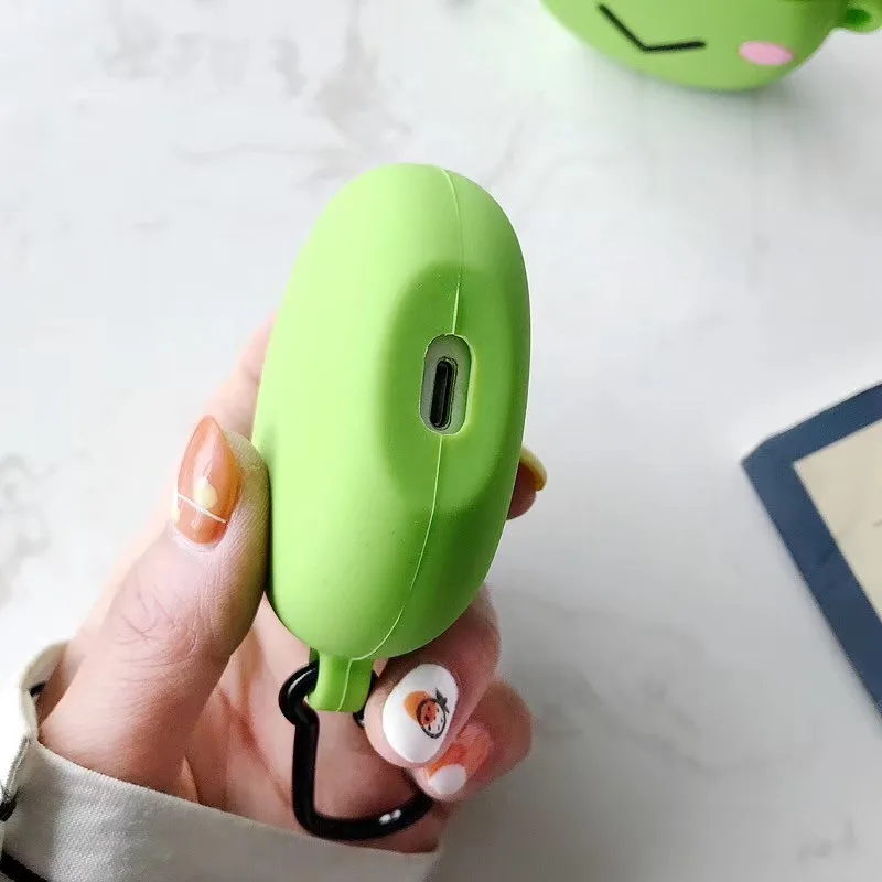 

For AirPods 2 1 Case Cute 3D Cartoon Frog Earphone Case For Apple Airpods Soft Silicone Protect Cover Funda MNL1