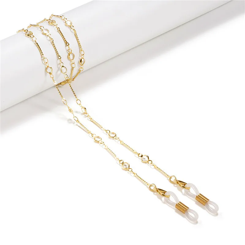 

Elegant sparkling crystal glasses chain women beauty reading glasses chain sunglasses anti-lost glasses rope glasses decoration