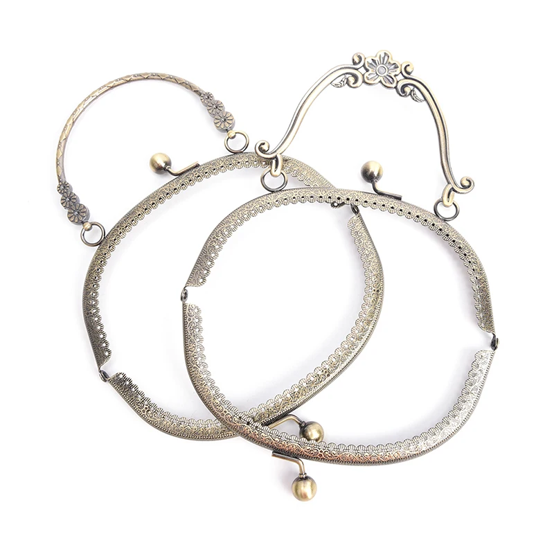 Металлическая Рамка Kiss застежка кошелек с замком античная латунь ручка сумки 1X 16