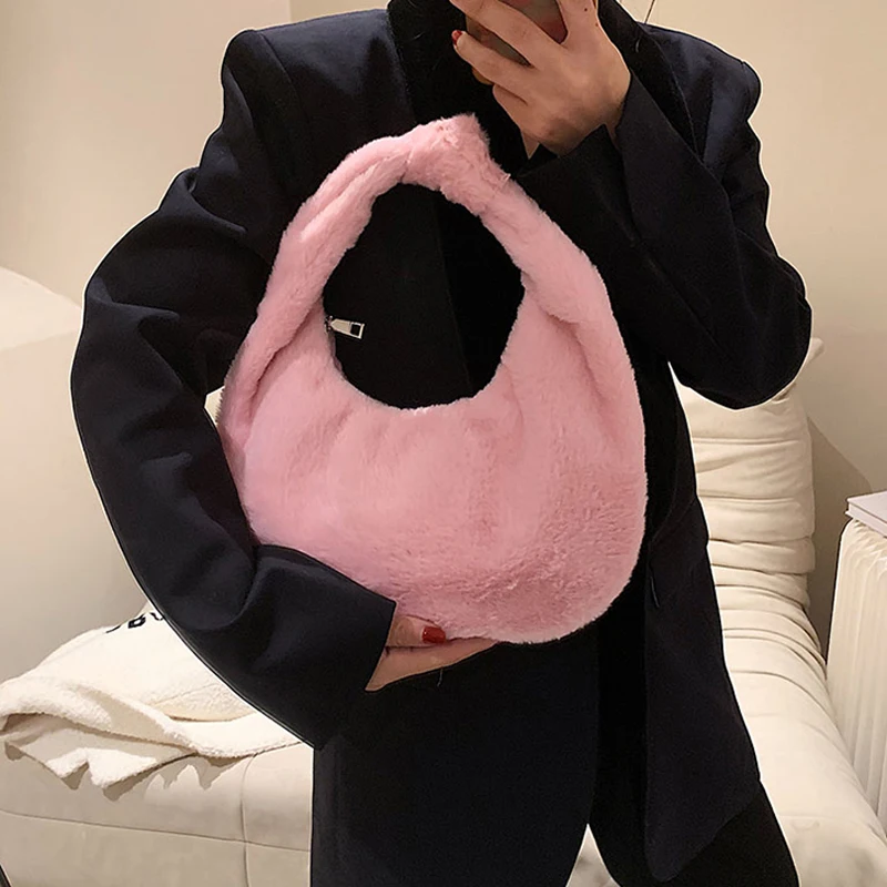 

Сумка-Кроссбоди из искусственного меха, новинка зимы 2021, мягкая плюшевая женская дизайнерская сумка, сумка-мессенджер на цепочке