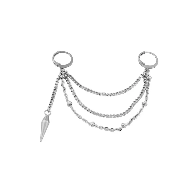 Геометрические серьги подвески из нержавеющей стали для мужчин и женщин крутые