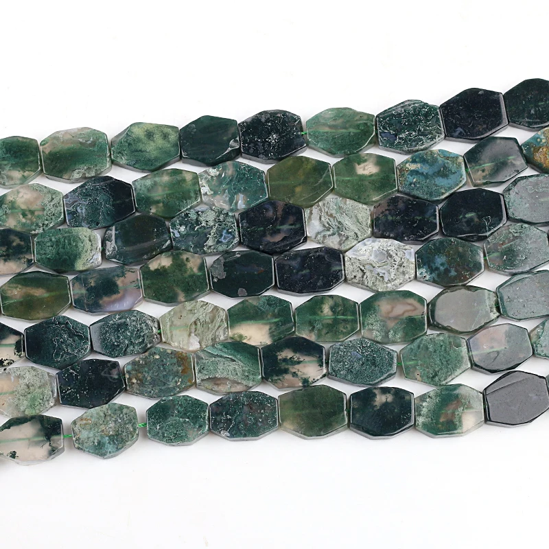 

Оптовая Продажа Натуральные Водные Бусы из камня Агата в форме Шестиугольника свободные бусы для изготовления ювелирных изделий DIY аксессу...