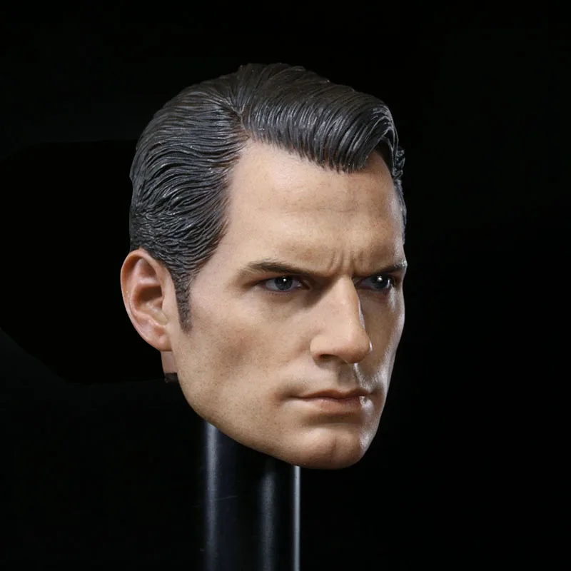 

1/6 Scale Super Hero Henry Cavill Head Sculpt Carving Model Fit 12'' Male Soldier HT PH TBL Action Figure Body Dolls