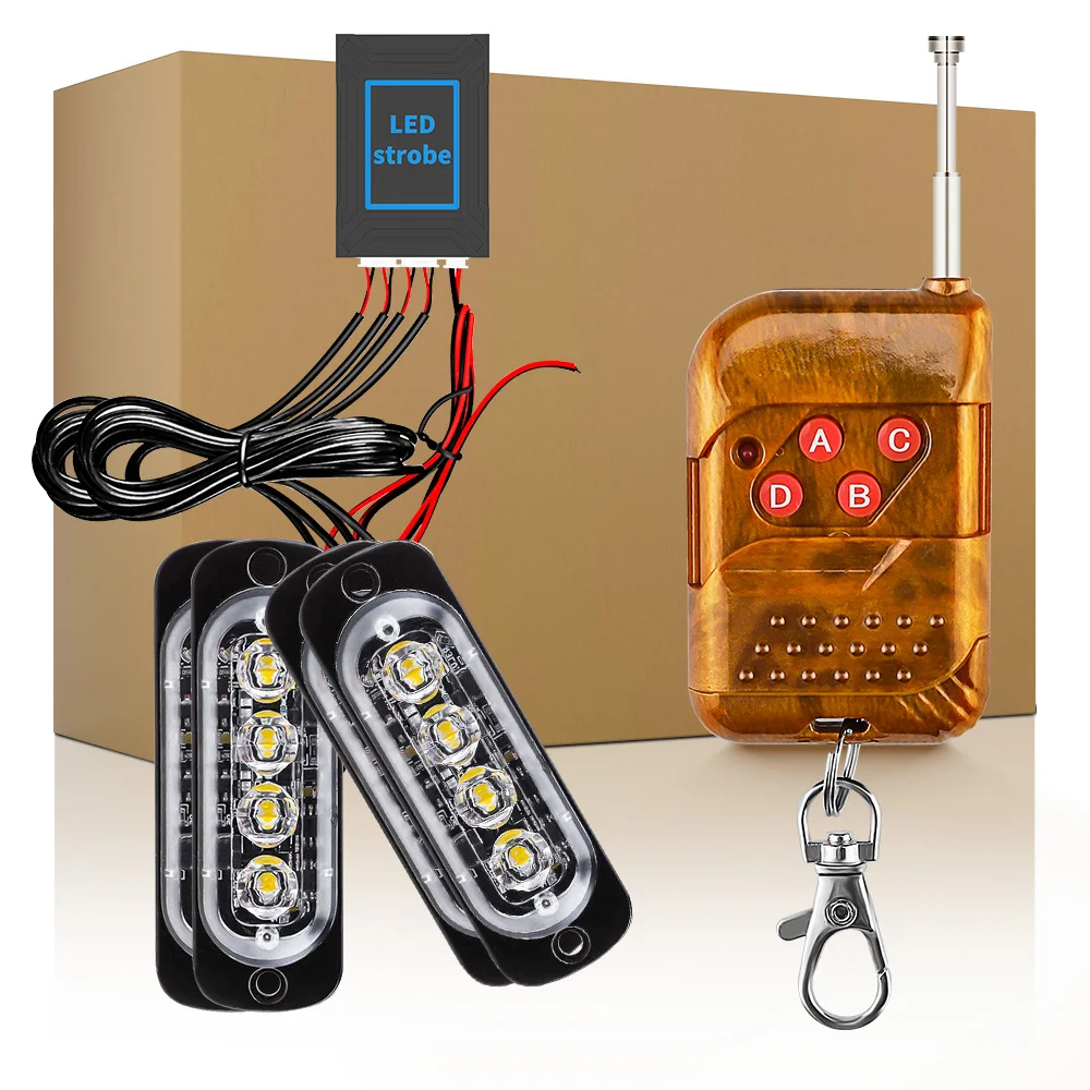 

High Power Ambulance Firemen Police Light 12V Fso Auto Strobe Warning Lamp Wireless Remote Car Truck Flashing Lights