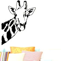 giraffe kopf wand aufkleber dschungel wilden tier home decor vinyl abnehmbare wand abziehbilder f%c3%bcr kinder zimmer schlafzimmer