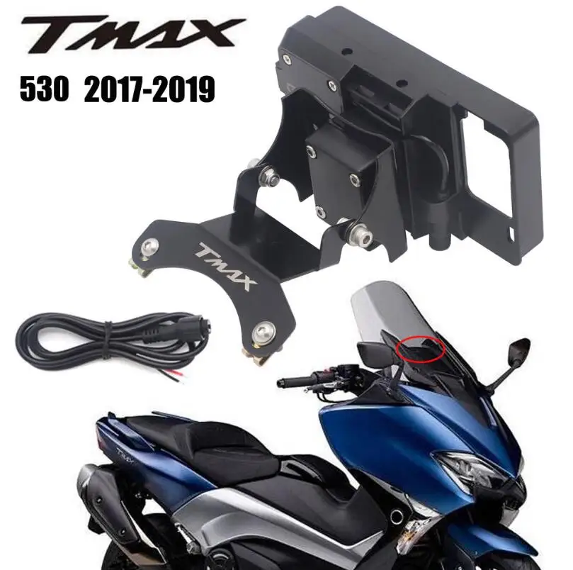 C Windscren кронштейн для смартфона gps Держатель для YAMAHA TMAX 530 T-MAX 530 - Цвет: C