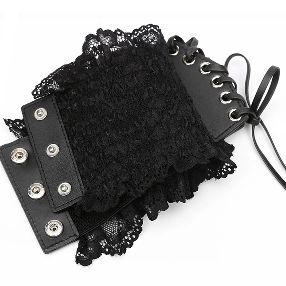 

2020 Women Cummerbunds Lace Belt Clothes Dresses Decoration Lace Up White Black Gothic Waistband Fashion Elastic Wide Belts