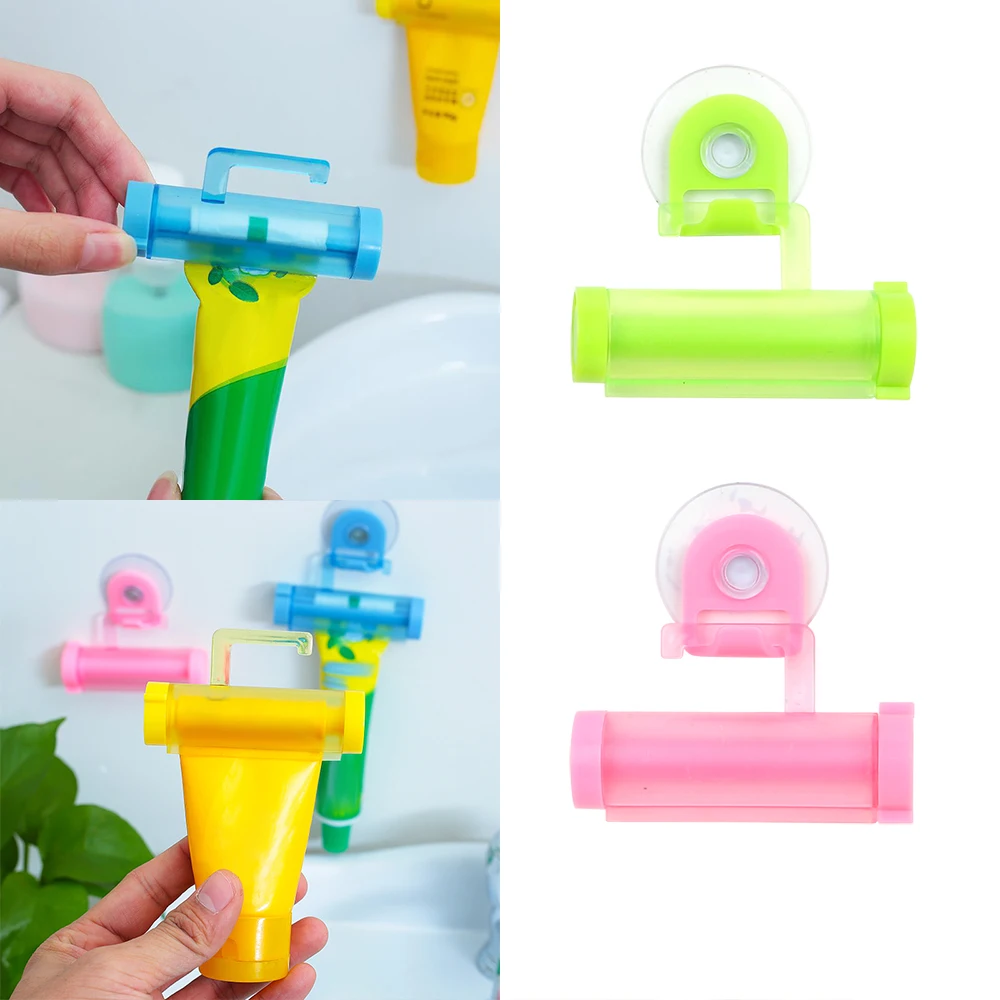 

Toothpaste Dispenser Vacuum Sucker Hook Dispenser Squeeze Facial Cleanser Squeezer Clip Tube Squeezer