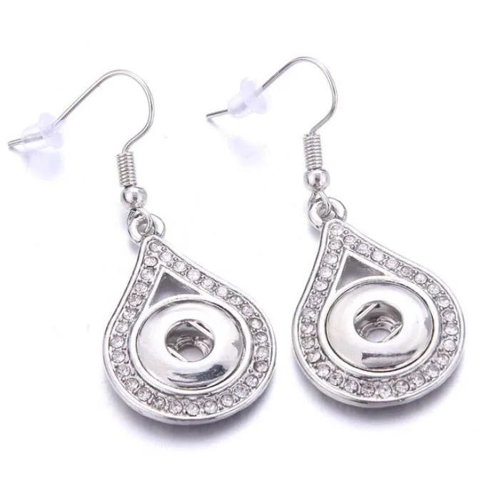 Earrings fashion jewelry 12mm metal Crystal rhinestone Snap Button earrings Women | Украшения и аксессуары