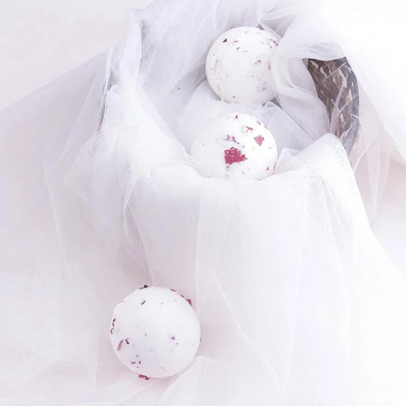 

Wholesale Essential Oil Bubble Ball Natural Bubble Bath Bombs Ball Rose Petals Milk Bathroom Supplies