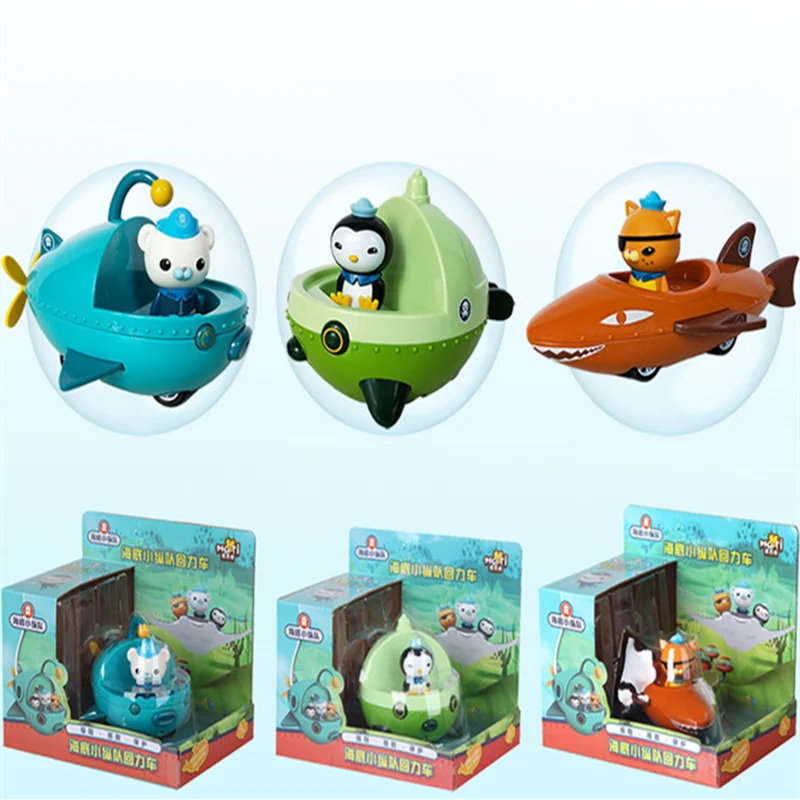 3 шт./компл. Octonauts Gup автомобили Лодка Корабль игрушки капитан Barnacles Kwazii Shellington