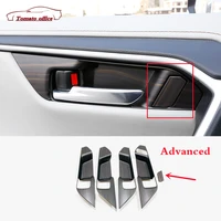 abs wood grain car styling inner door handle bowl covers trims stickers decoration for toyota rav4 xa50 2019 2021 accessories