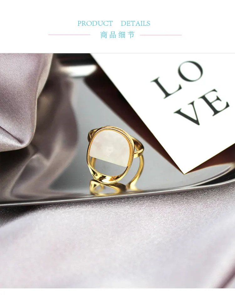 Элегантное модное кольцо овальное женское обручальное с геометрическим